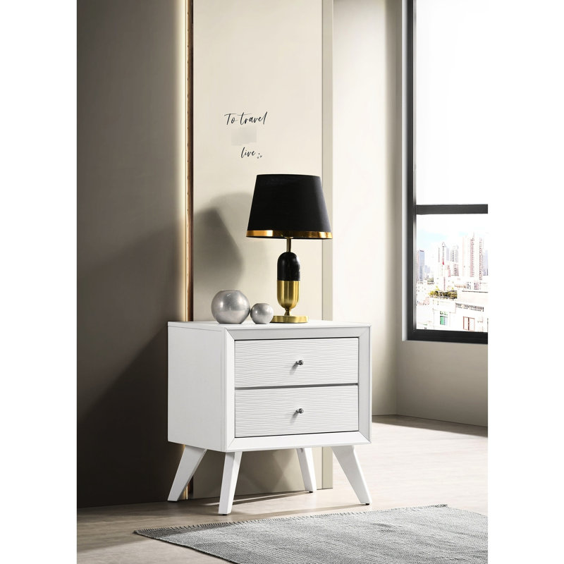 16.46 " W Solid Wood Bedside Cabinet Nightstand