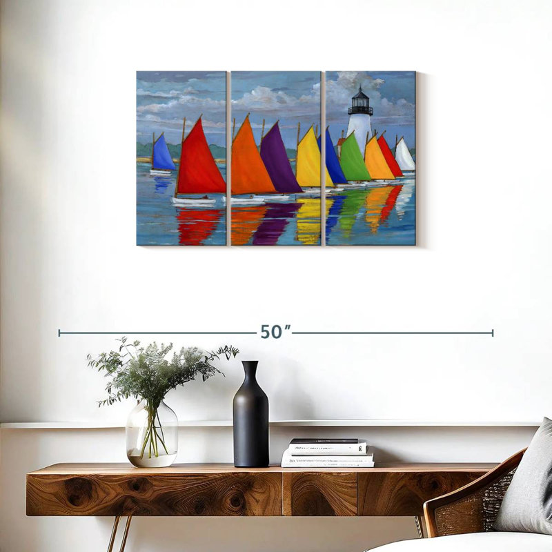 Mehar Rainbow Fleet, 20" H x 33" W