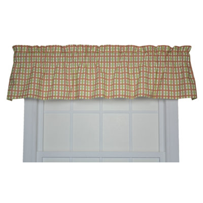 Gwyn Cotton Plaid Tailored Window Valance