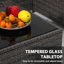 Ensemble de meubles de patio 2 pièces, ensemble modulaire et table en L tissé pour l'extérieur-627340387