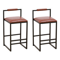 Crosley Crockett Bar Stool, Black, Set of 2, Size: One Size