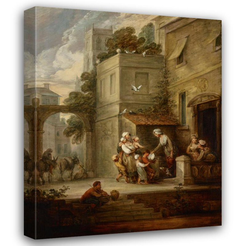 «Charity Relieving Distress» par Gainsborough Dupont - Art mural sur toile tendue avec châssis
