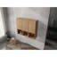 Armoire latérale de salle de bain 36 po, portes à fermeture douce, conception à fixation flottante, chêne imitation-600795218