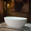 Baignoire autoportante en résine de 67 po avec trop-plein et drain escamotable 67 po-120785880-120785877