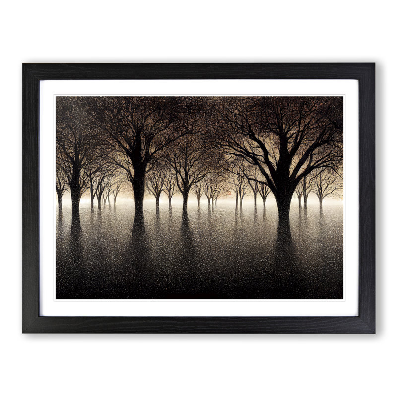 Luscious Tree Forest - Single Picture Frame Painting, Black, 46cm H x 64cm W x 2cm D