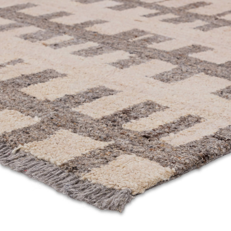 Tapis touffeté à rayures Lexxi, Rectangle 6 pi x 9 pi, Brun / taupe