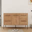 Base de meuble-lavabo sur pied simple 48 po avec tablettes et tiroirs