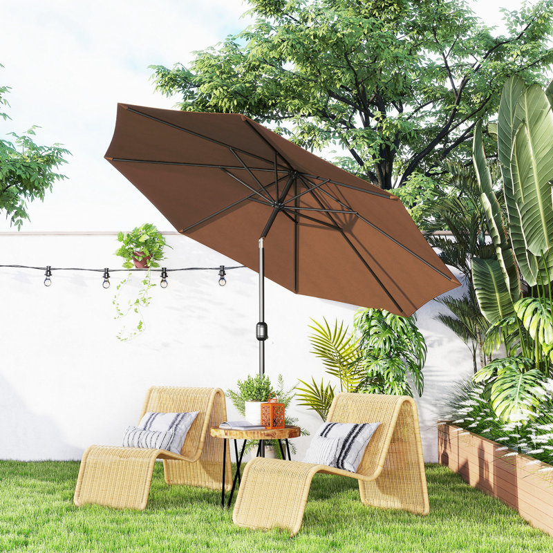 Parasol de marché rond 9,8 pi Kingsdown, Café