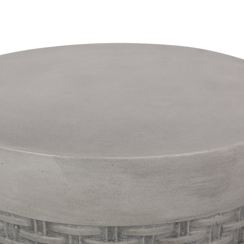 Table d'appoint d'extérieur ronde en béton