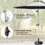 Grey 10Ft Outdoor Umbrella With Windproof Feature And Fabric Table Pole Adjustable Tilt Angle