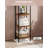 Bookcase Bookshelf, Narrow Book Shelf, Industrial Corner Shelf Storage Organizer, Slim Shelving Unit for Home Office, Living Room, Bedroom, Kitchen, Rustic Brown and Black-1628539627-1620574117