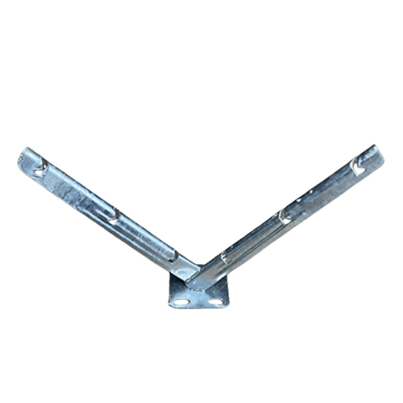 Supports de fixation en fil de rasoir galvanisé de style V | Support de clôture en fer robuste, 1 paire
