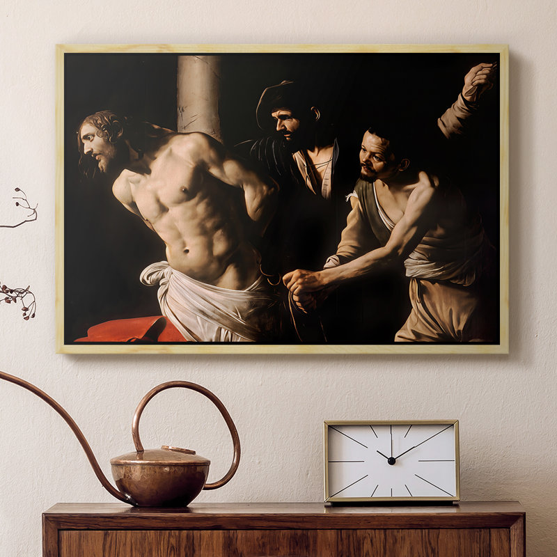 La drapeau du Christ à la colonne (version Rouen), 1606 - Toile tendue avec châssis Caravage, 16 x 24, Naturel
