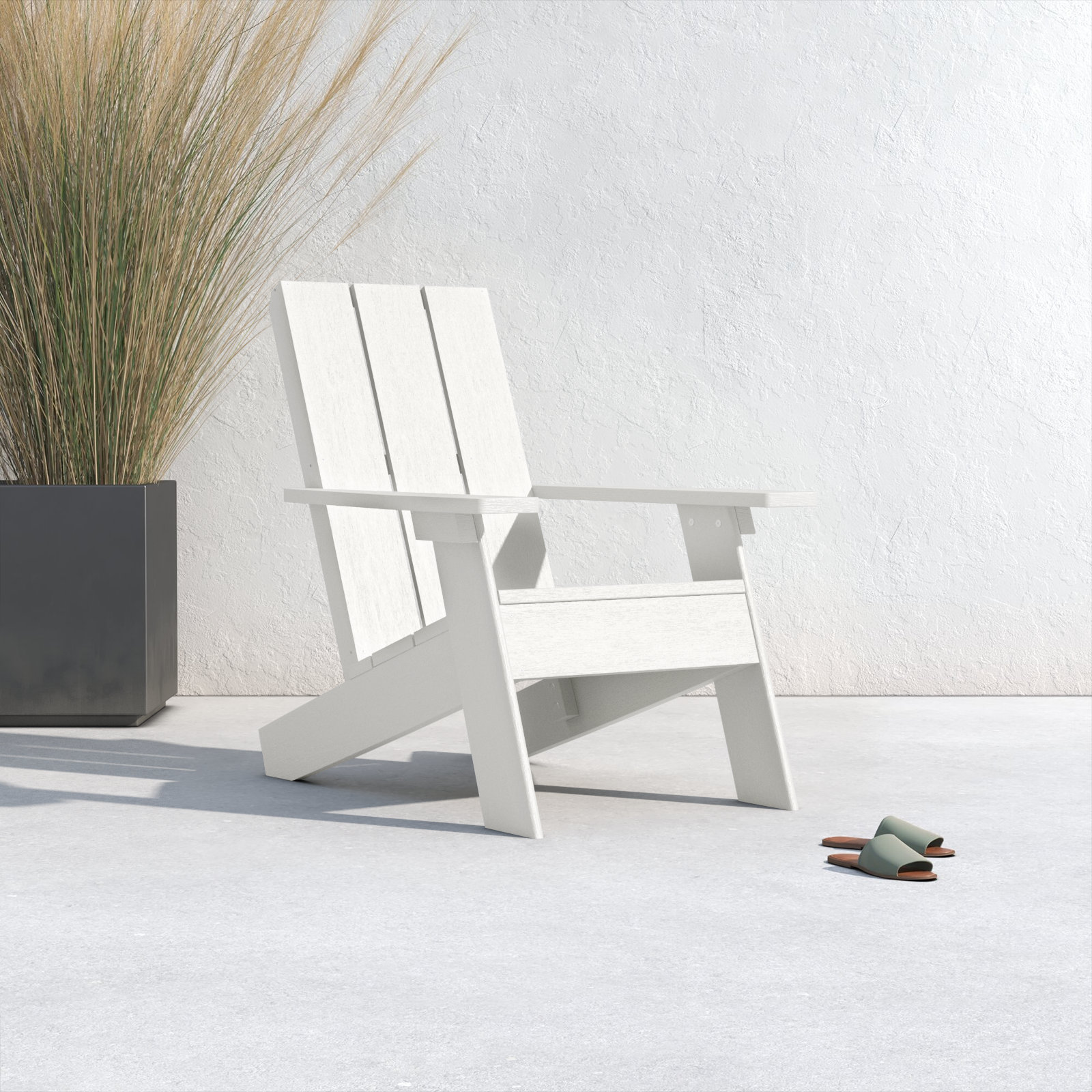 Byrnes Outdoor Adirondack Chair, White
