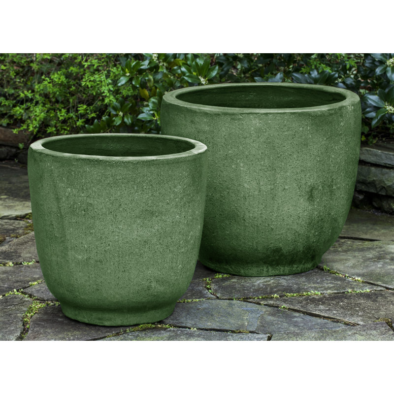 Benbrook Handmade Pot Planter, Rustic Green