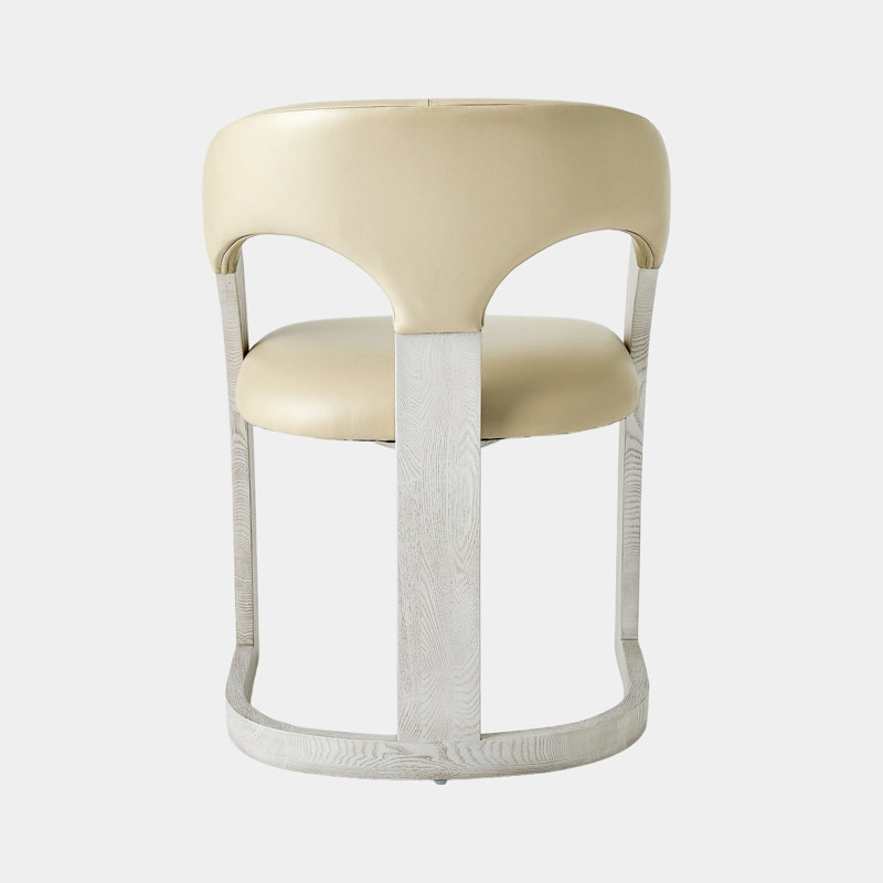 Delia Upholstered Dining Chair, Beige, White