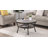 Aderes Round 2-Tier Coffee Table with Scalloped Edges-16001004