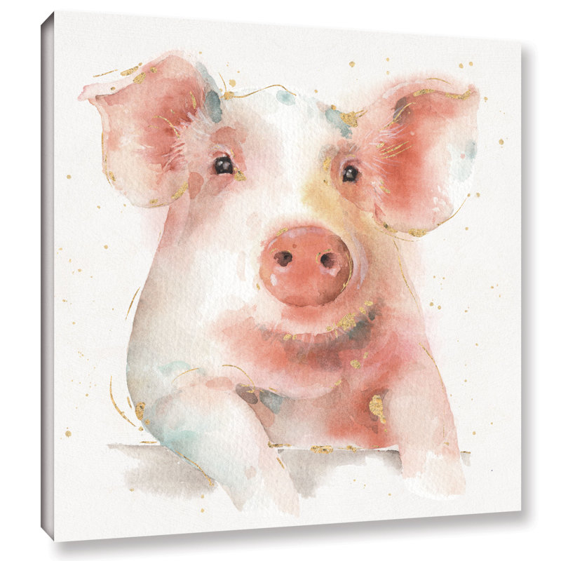 Farm Friends III by Lisa Audit Print on Canvas, 36" H x 36" W x 2" D, Black Floater Frame