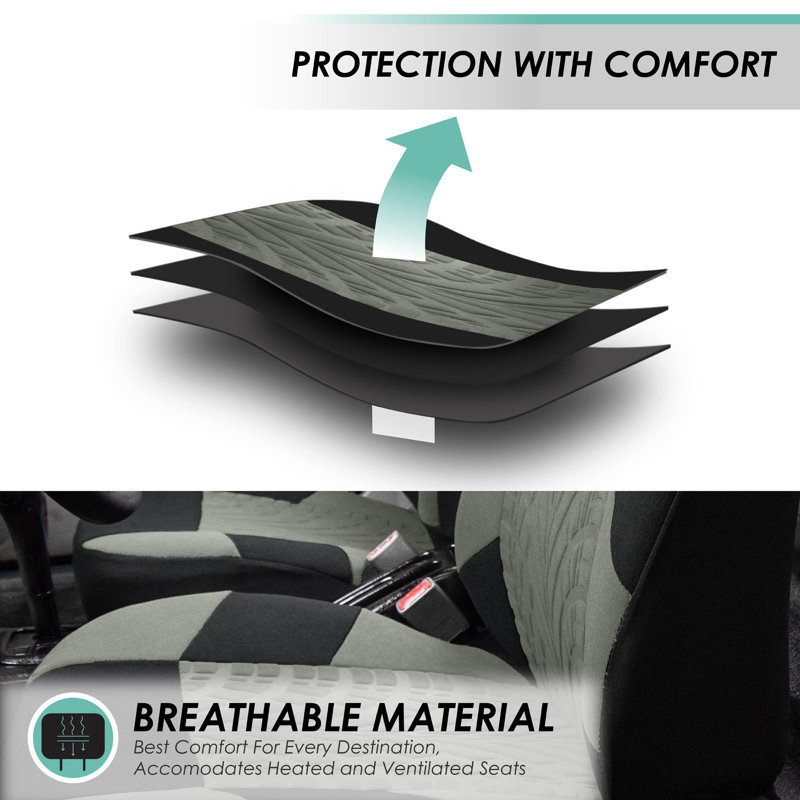 Travel Master Seat Covers - Front Set, Gray