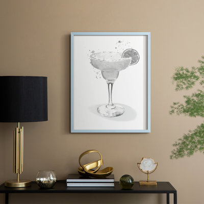 Dressed in White Margarita Framed Print - Solid Wood