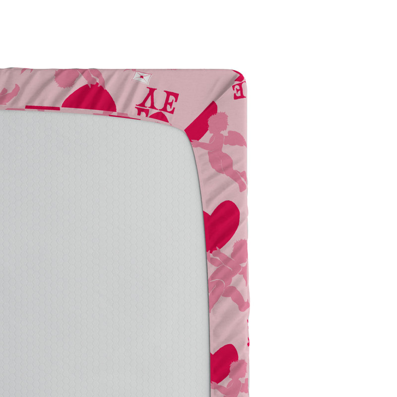 Microfiber Geometric Fitted Sheet, Queen Fitted Sheet