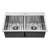 33" L x 22" W Drop-In Double Bowl Stainless Steel Kitchen Sink with One Faucet Hole-70631166