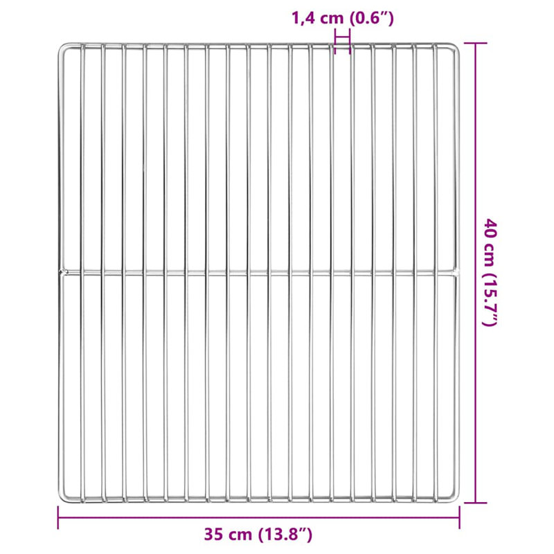 40cm Stainless Steel Reversible Grill / Griddle, 0.6cm H x 40cm W x 35cm D