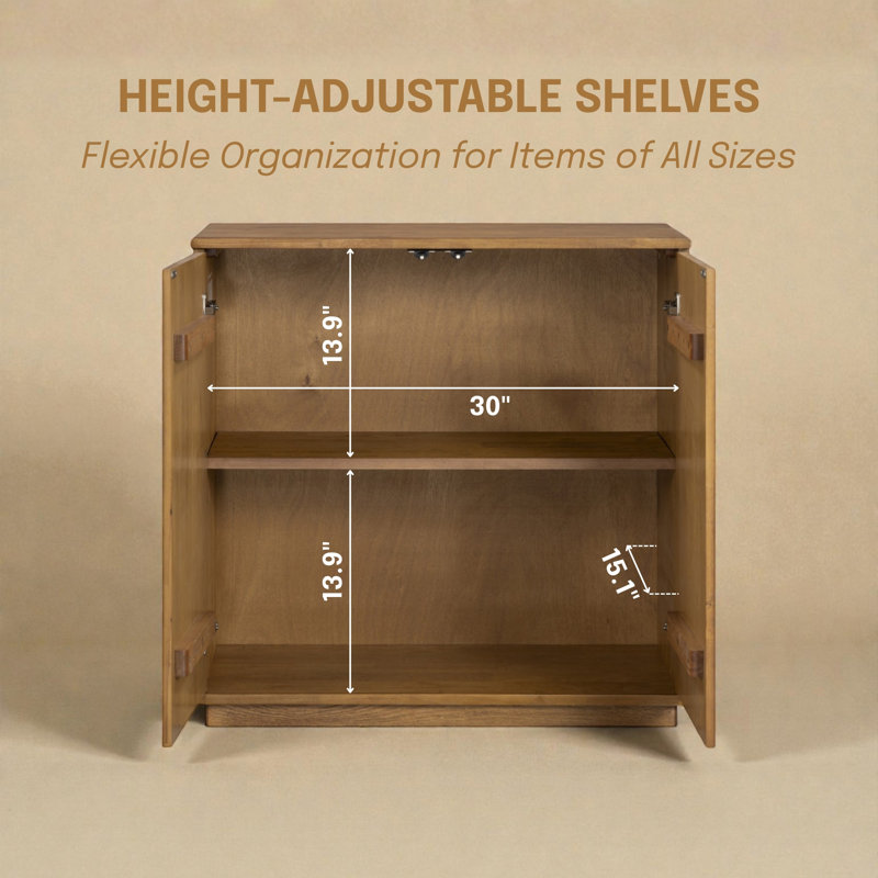 Meuble de rangement à 2 portes, meuble d'appoint en bois massif avec portes sculptées à la main en 3D, système de rangement modulaire, meuble extensible pour salon et meuble télé, montage facile, chêne rustique