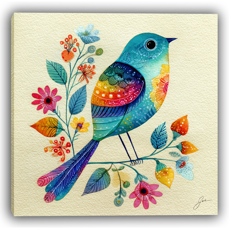 Radiant Garden - Colorful Bird, art mural