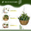 Outsunny 2 PCs Artificial Lavender Flower Hanging Planter Basket Purple