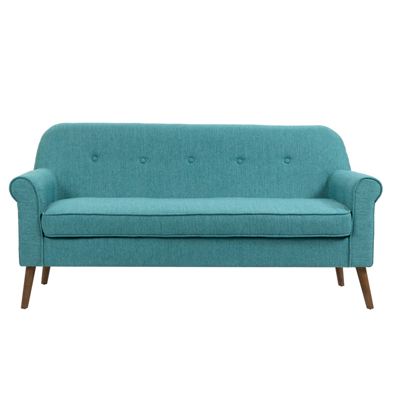 Dorita 67.3'' Wide Loveseat, Turquoise Polyester Blend