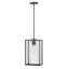 Pax Satin Black 1 -Bulb 15.25" H Outdoor Hanging Lantern