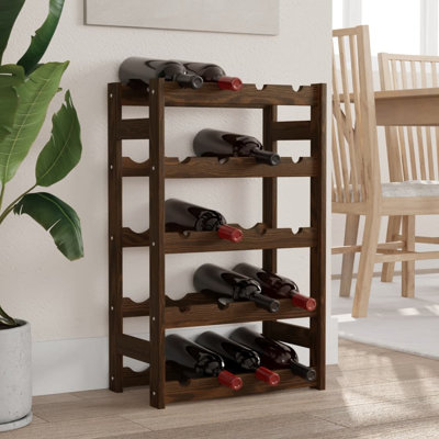 Najmul 20 Bottle Solid Wood Floor Wine Bottle Rack in