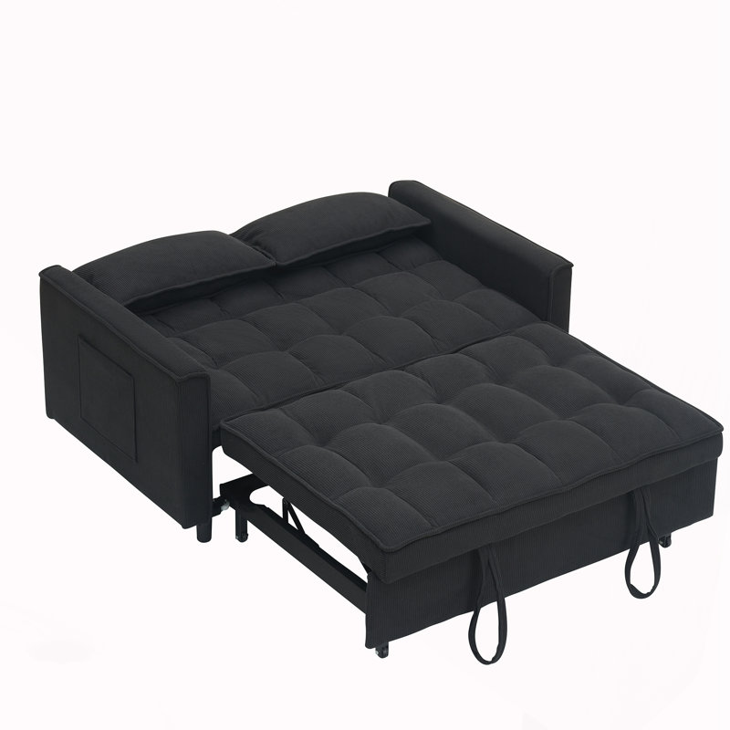 Causeuse avec lit escamotable pour canapé de salon, Black