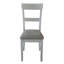 Chaises d'appoint à dossier deux tons gris et gris perle