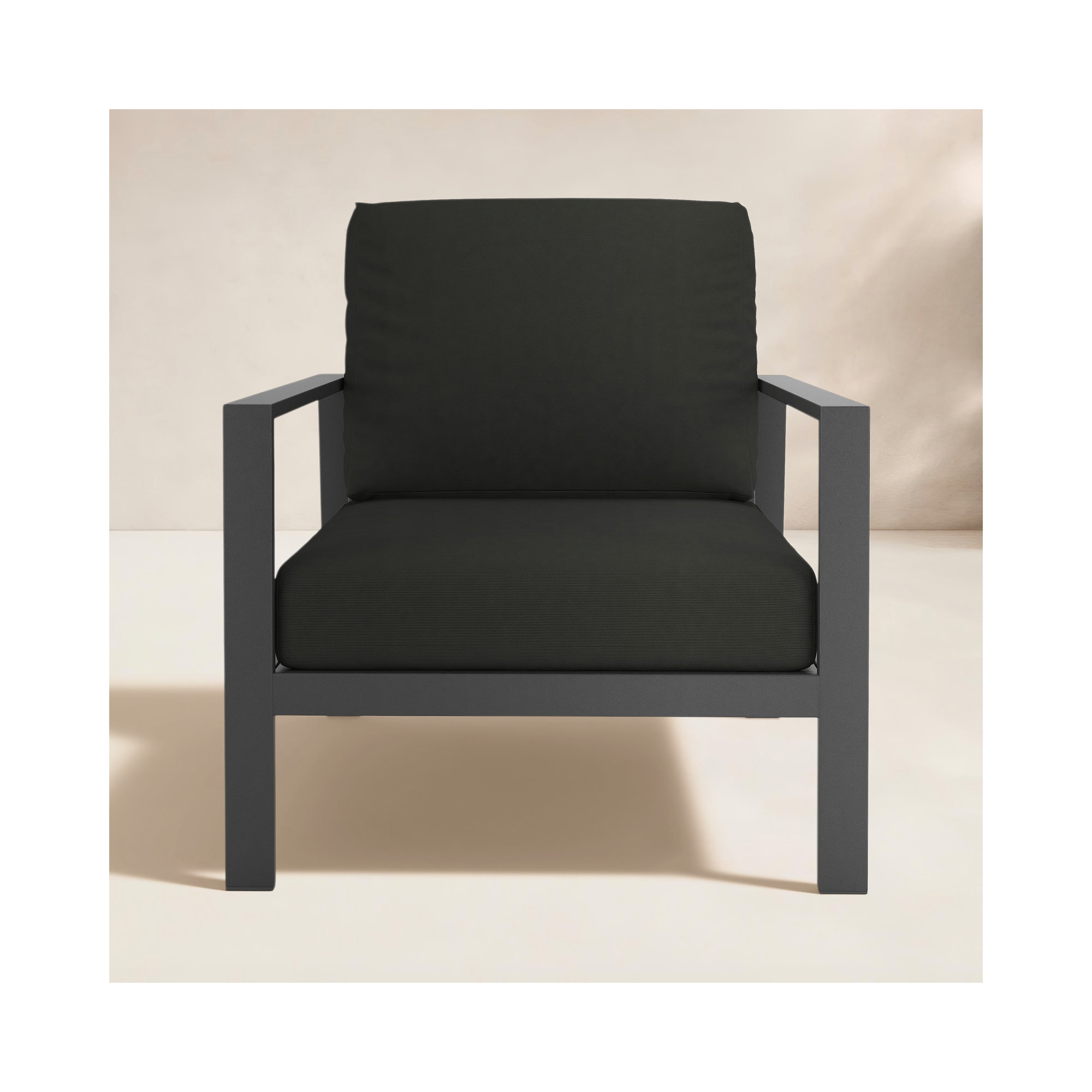 Townsend Patio Chair with Sunbrella Cushions, Cast Silver Sunbrella®