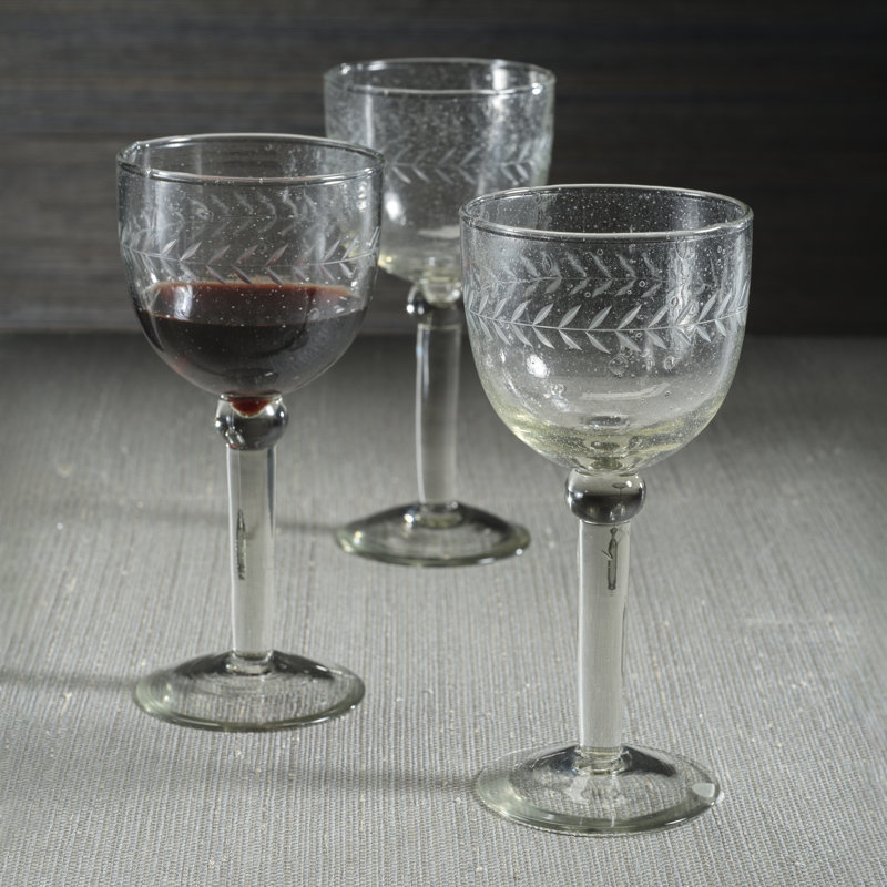 Verres à vin gravés à la main Monell, lot de 4