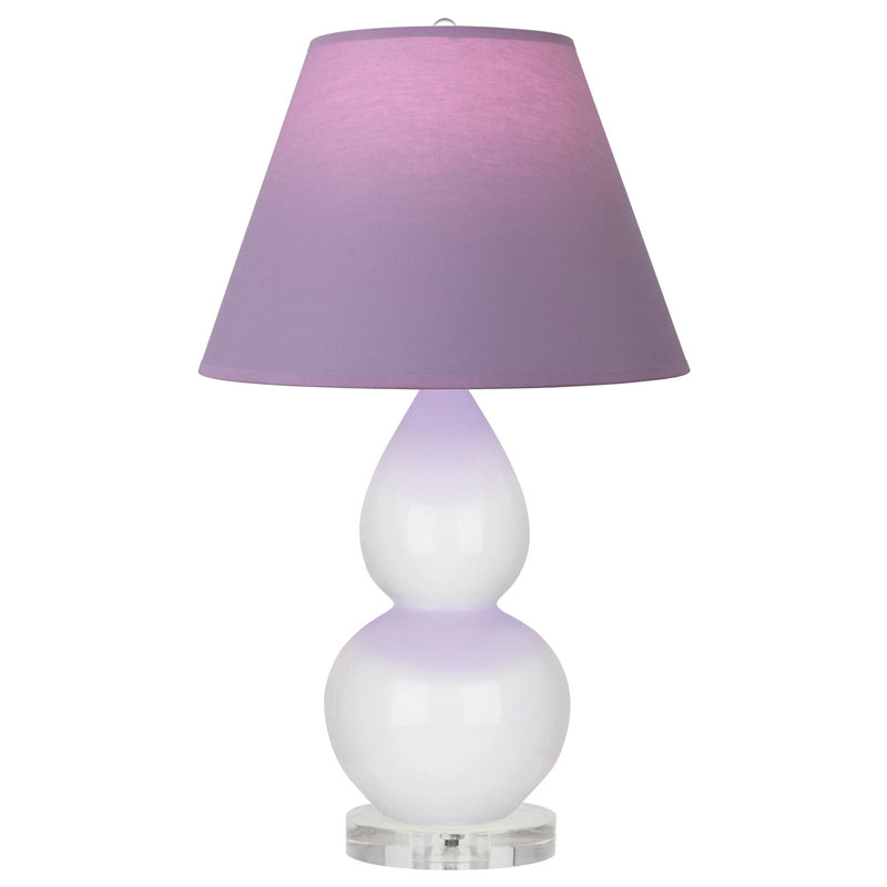 Petite lampe d'appoint à double gourde, Marguerite, Lavande / prune