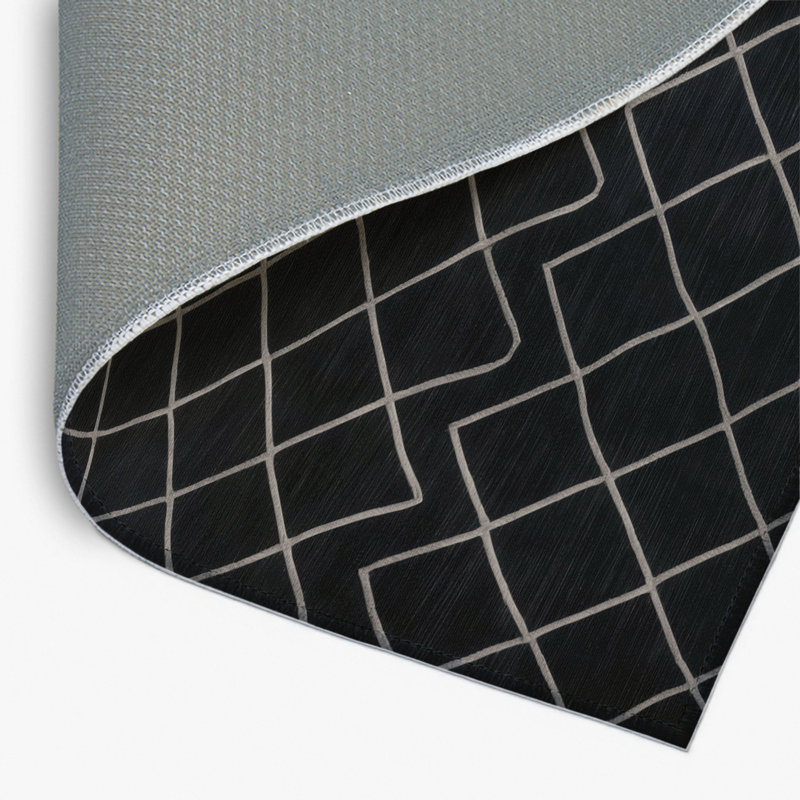 Tapis gris intérieur et extérieur Trellis, Rectangulaire 8 pi x 10 pi