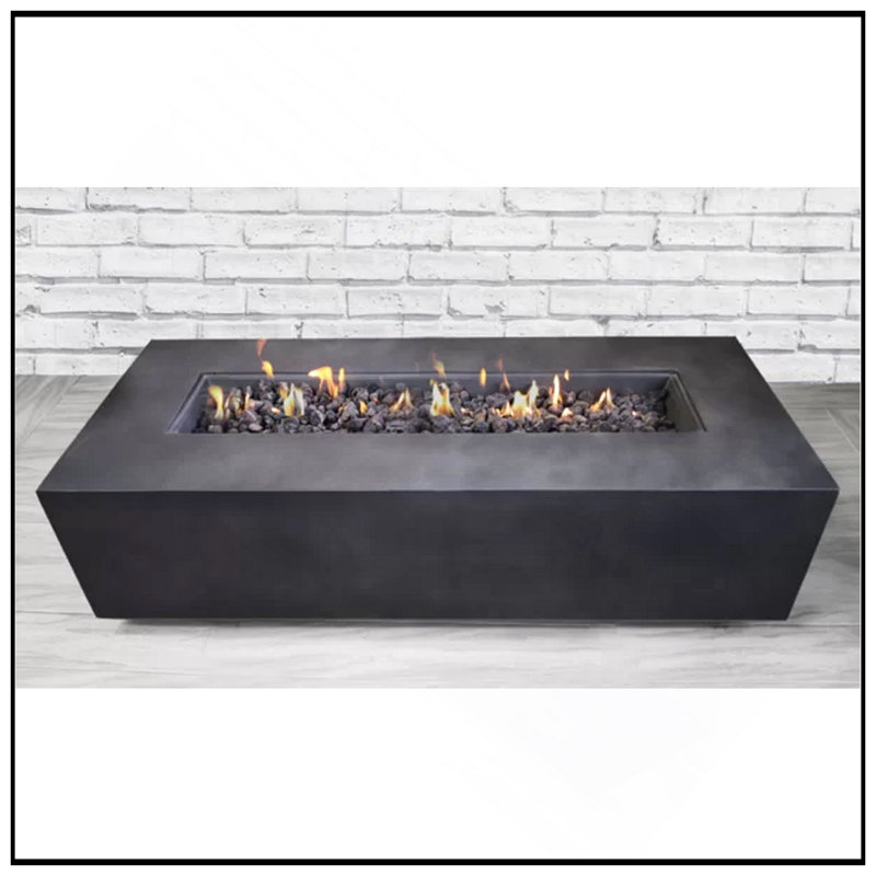 Table de foyer d'extérieur au propane en béton durable