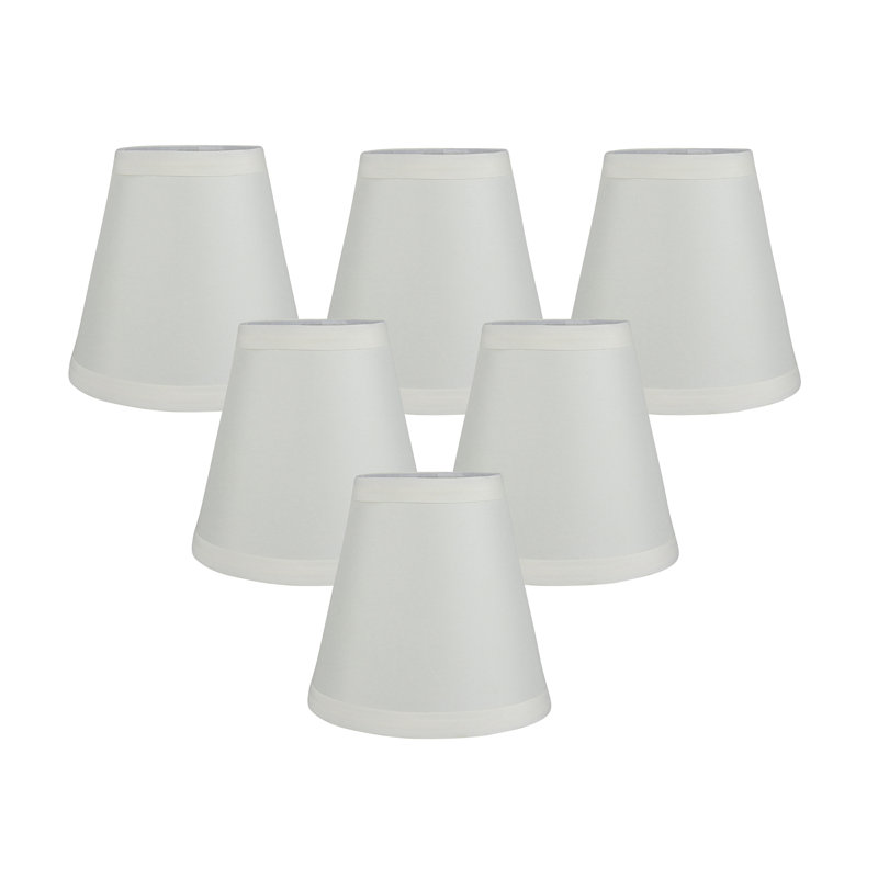Abat-jour lustre en fausse soie Latitude Run, H 5 po x l 4 po x P 5 po, Coquille d'œuf