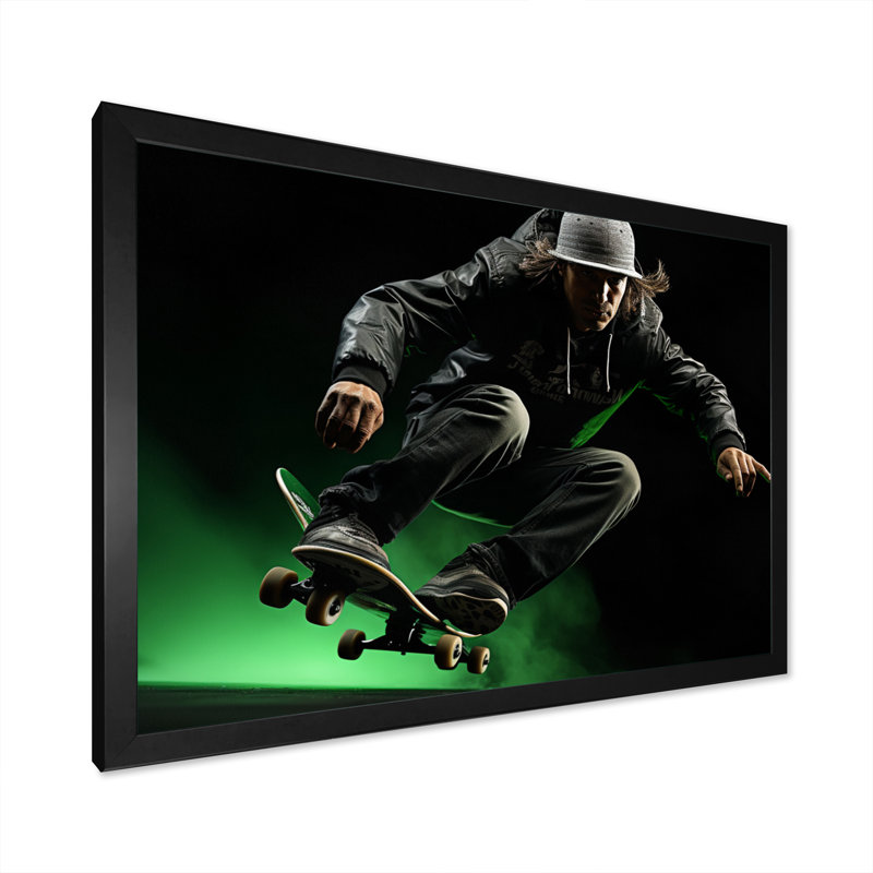 Skateboard Chronicles III - Imprimé, H 30 po x l 40 po x P 1,5 po, Cadre simple noir