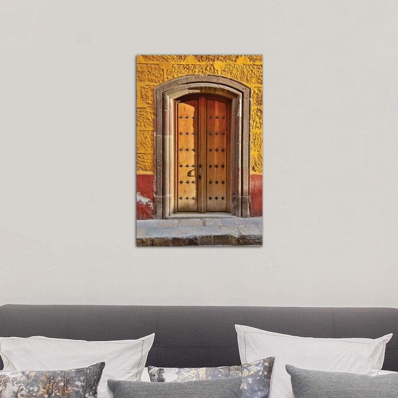 San Miguel De Allende, Mexico. Colourful Buildings and Doorways 1 Piece Wrapped Canvas Wall Art