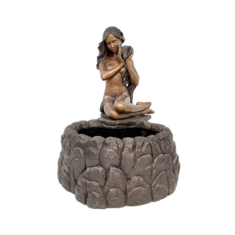 Sculpture bronze bronze avec coquille