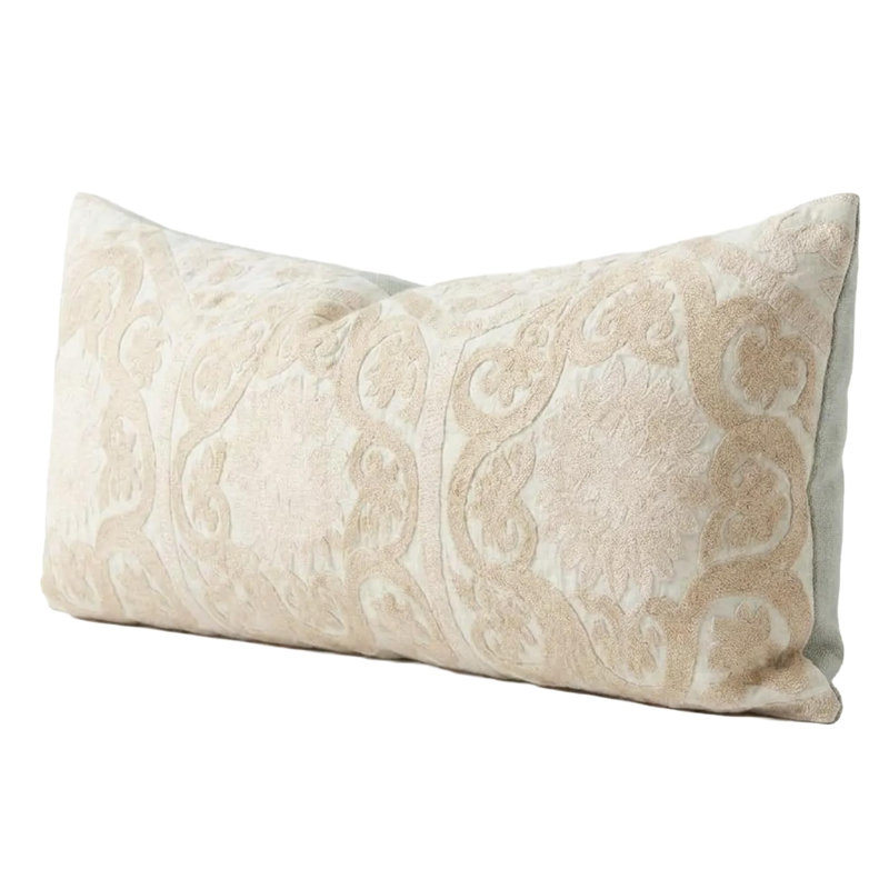 Housse et insert de coussin brodé à la main rétro Vintage