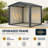 8 ft. W x 8 ft. D Outdoor Metal Storage Shed with Double Doors-132953569