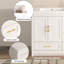 Meuble-lavabo blanc 60 po. Armoire de rangement abondante - 4 portes à fermeture douce et 5 tiroirs