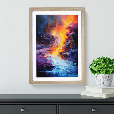 Stream Action Painting No.2 - Framed Print