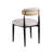5-Piece Round Dining Table Set with 4 Upholstered Chairs, 47" Modern Kitchen Dining Set for 4