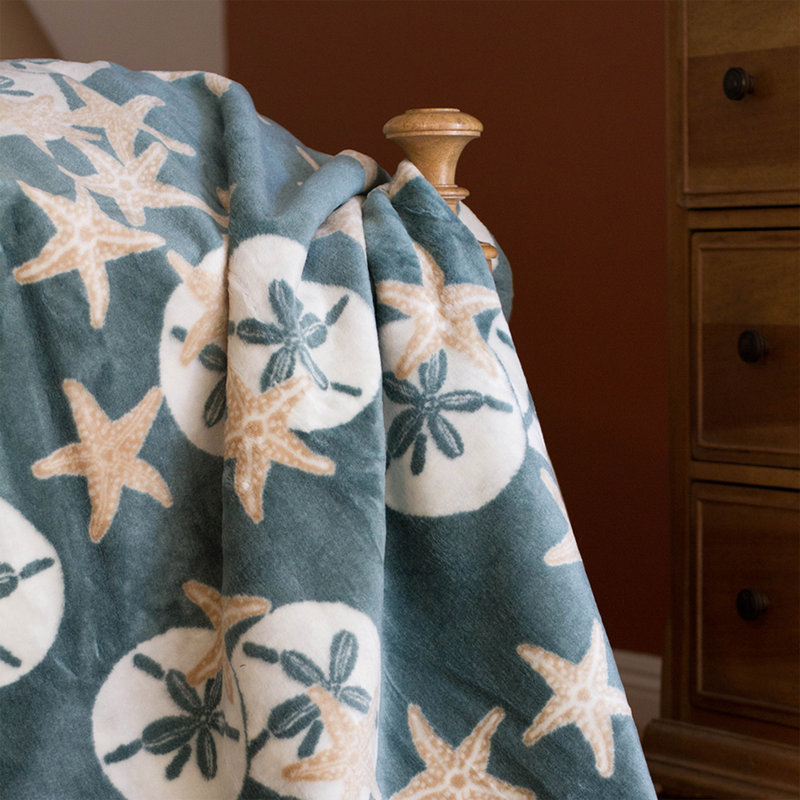  Couverture Starfish and Sand Dollars, l 60 po x L 70 po
